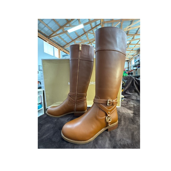 Michael Kors Shoes - Michael Kors Chestnut Brown Leather Riding Boots size 5.5